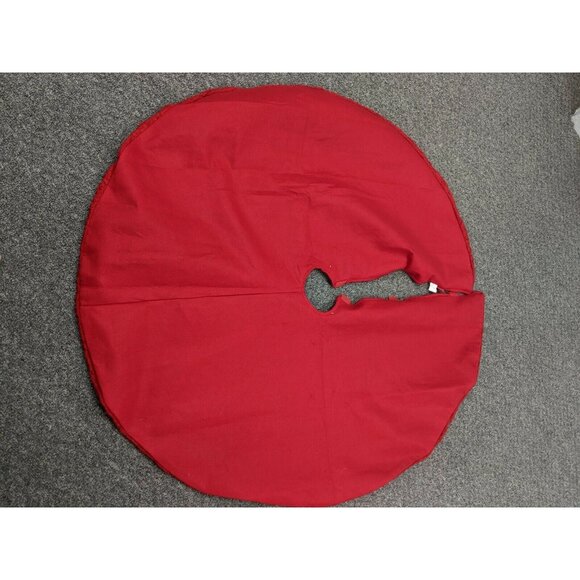 Cable Knit Red Christmas Tree Skirt 48" Hobby Lobby - Picture 5 of 5